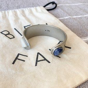 Madewell Silver Cuff Bracelet with Stones